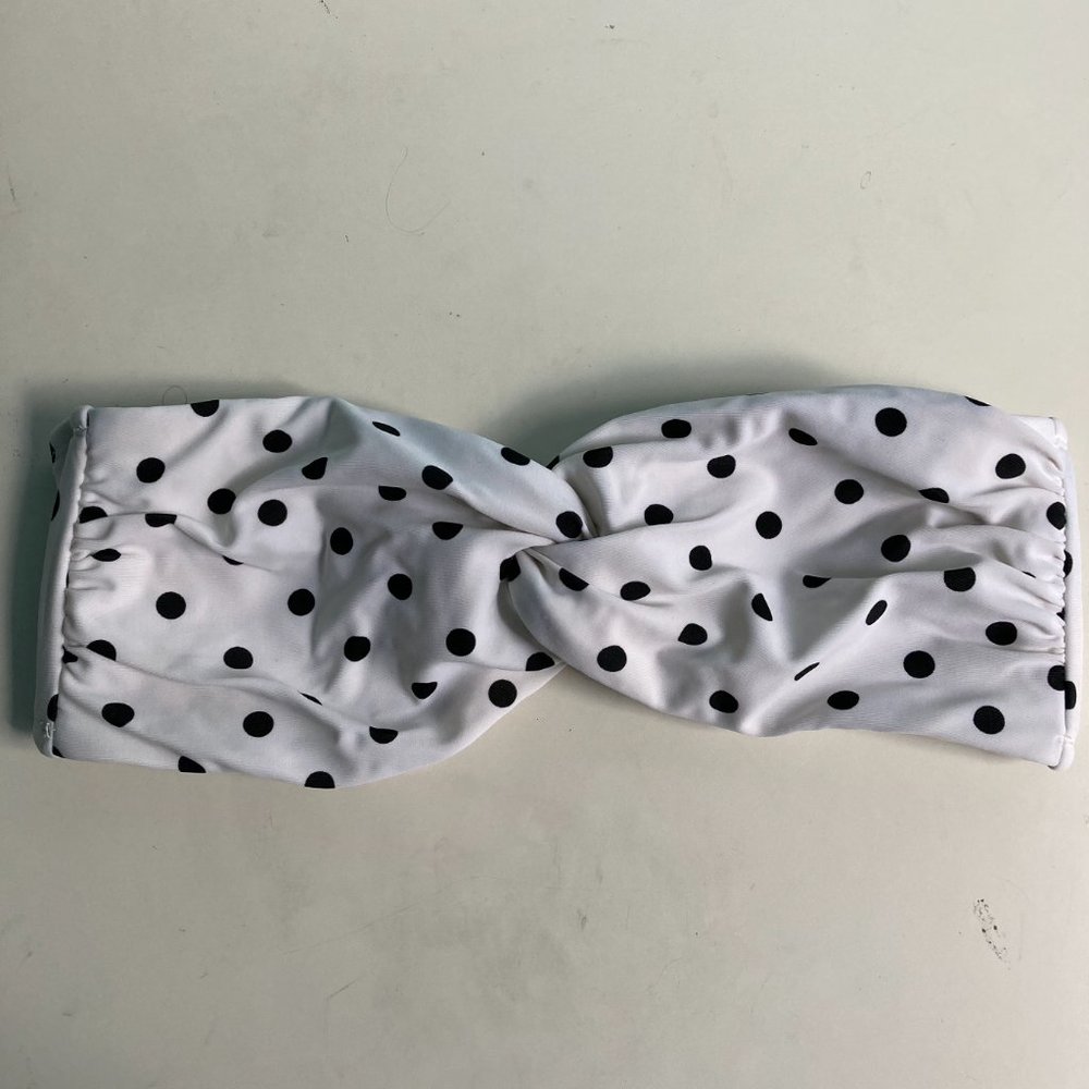 Polka Dot Strapless Bikini Top